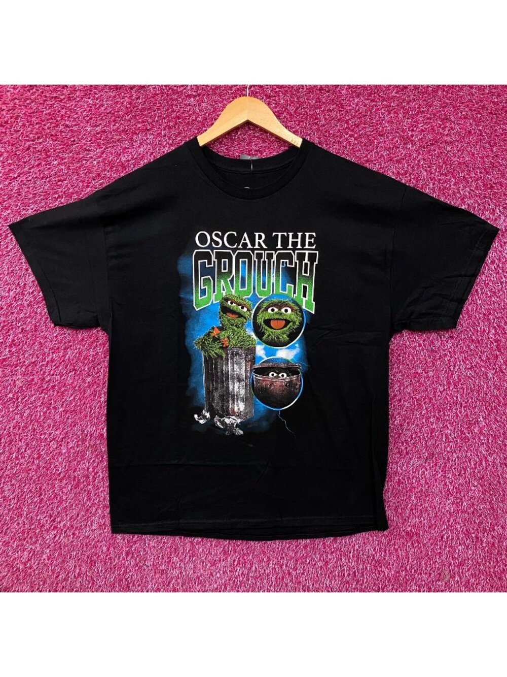 Sesame Street Oscar The Grouch Retro Graphic T-Shirt XL